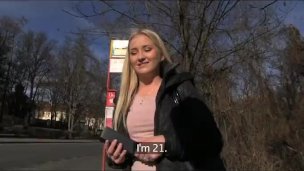 PublicAgent – Amazing boobs blonde blowjobs